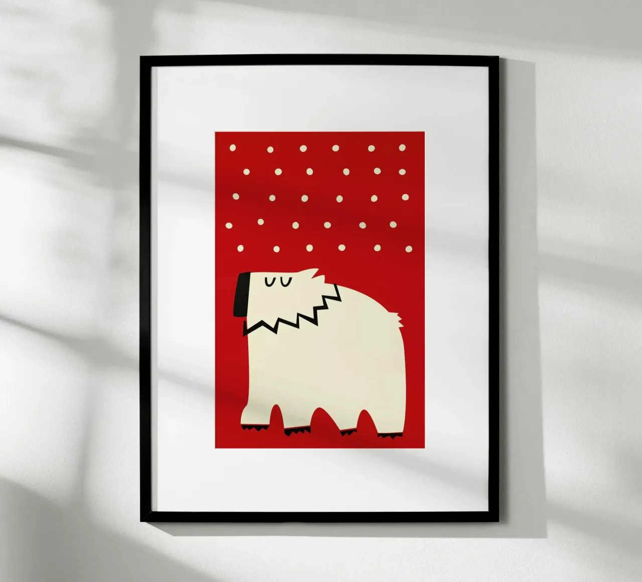 Polar Bear poster con telaio in plastica da Fox & Velvet
