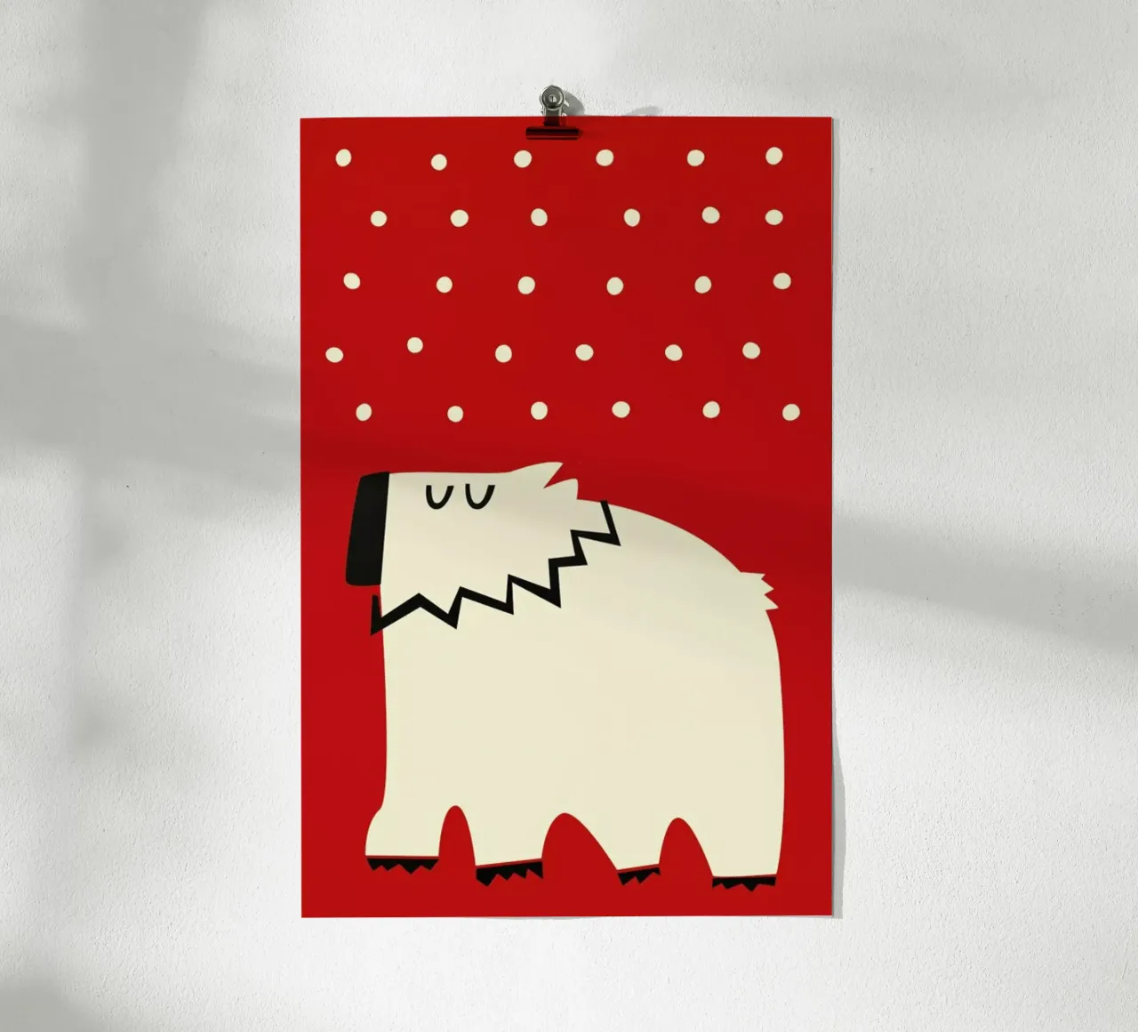 Polar Bear poster con telaio in plastica da Fox & Velvet