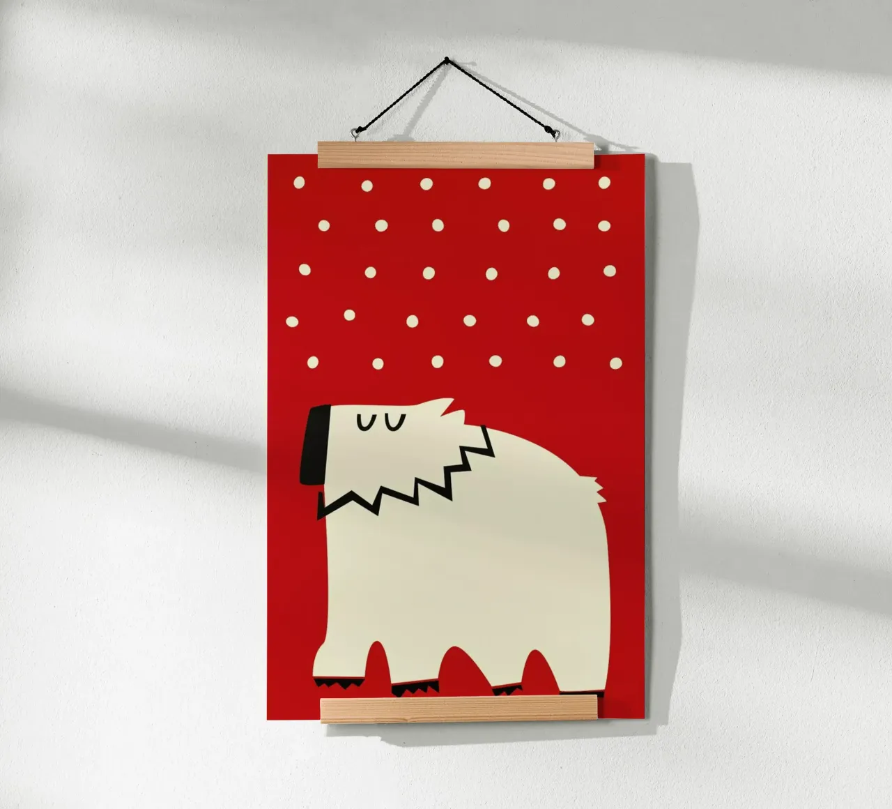 Polar Bear poster con telaio in plastica da Fox & Velvet