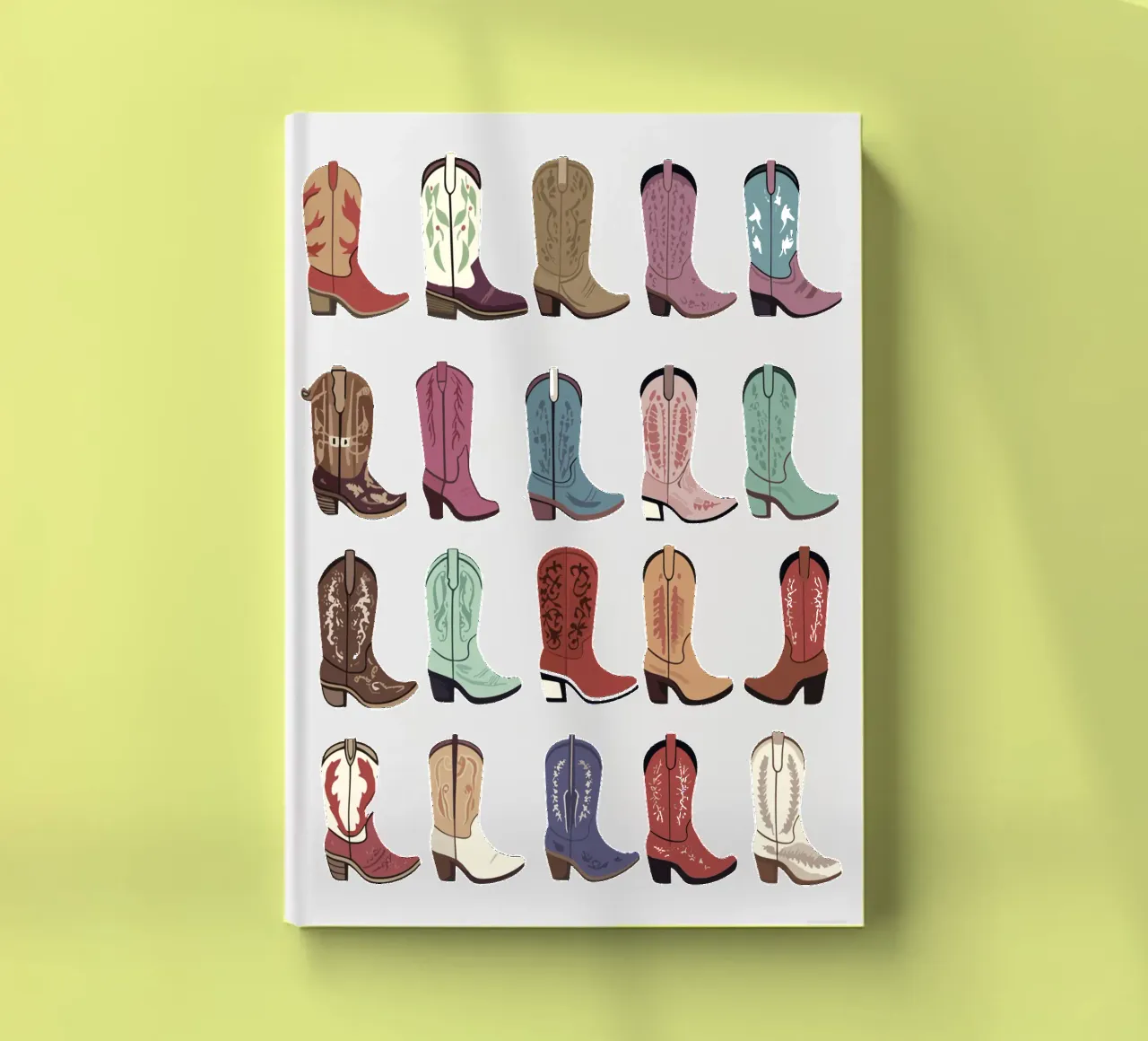 Cowboy Cowgirl Boots, Western Illustration notebook by Peaches Art Prints