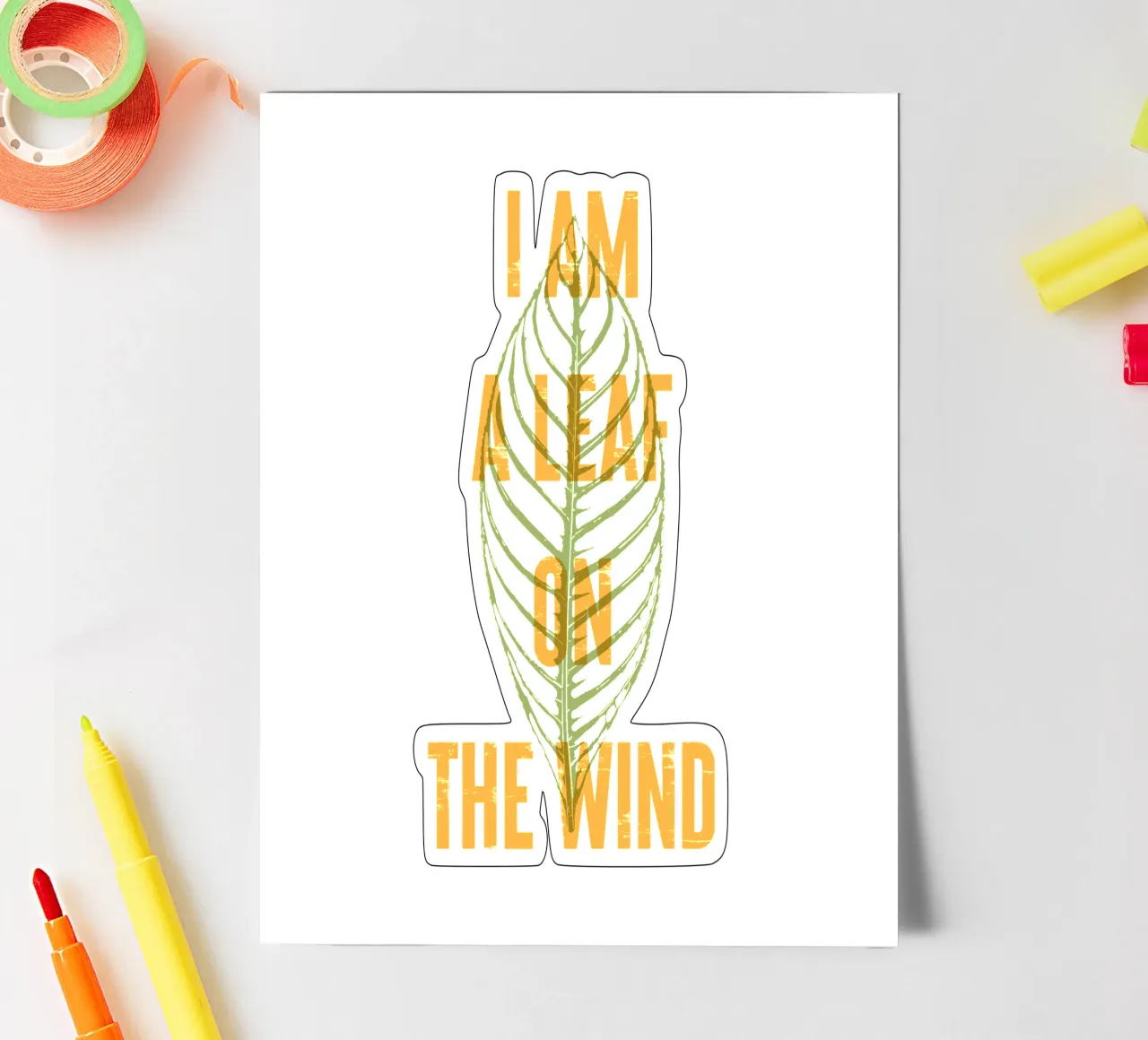 I Am A Leaf On The Wind sticker sheet by Vintagrafica