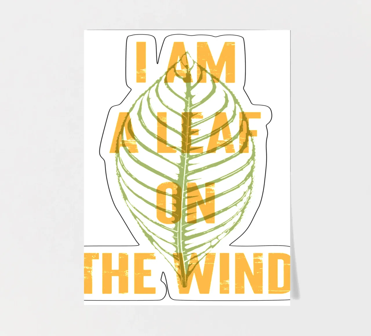 I Am A Leaf On The Wind sticker sheet by Vintagrafica