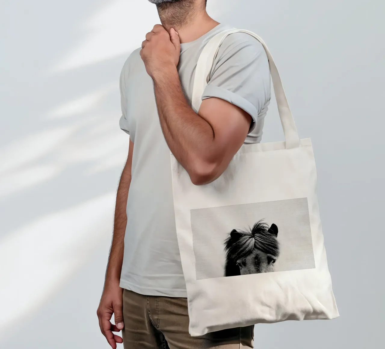 Print 191 borsa in juta da Lila x Lola