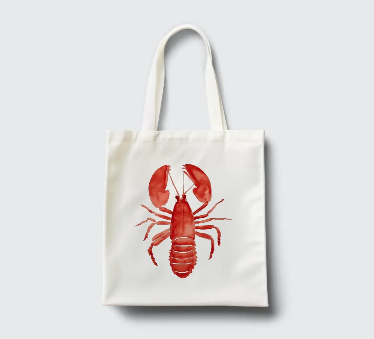 Lobster, Big Langosta Watercolour tote bag by Peaches Art Prints