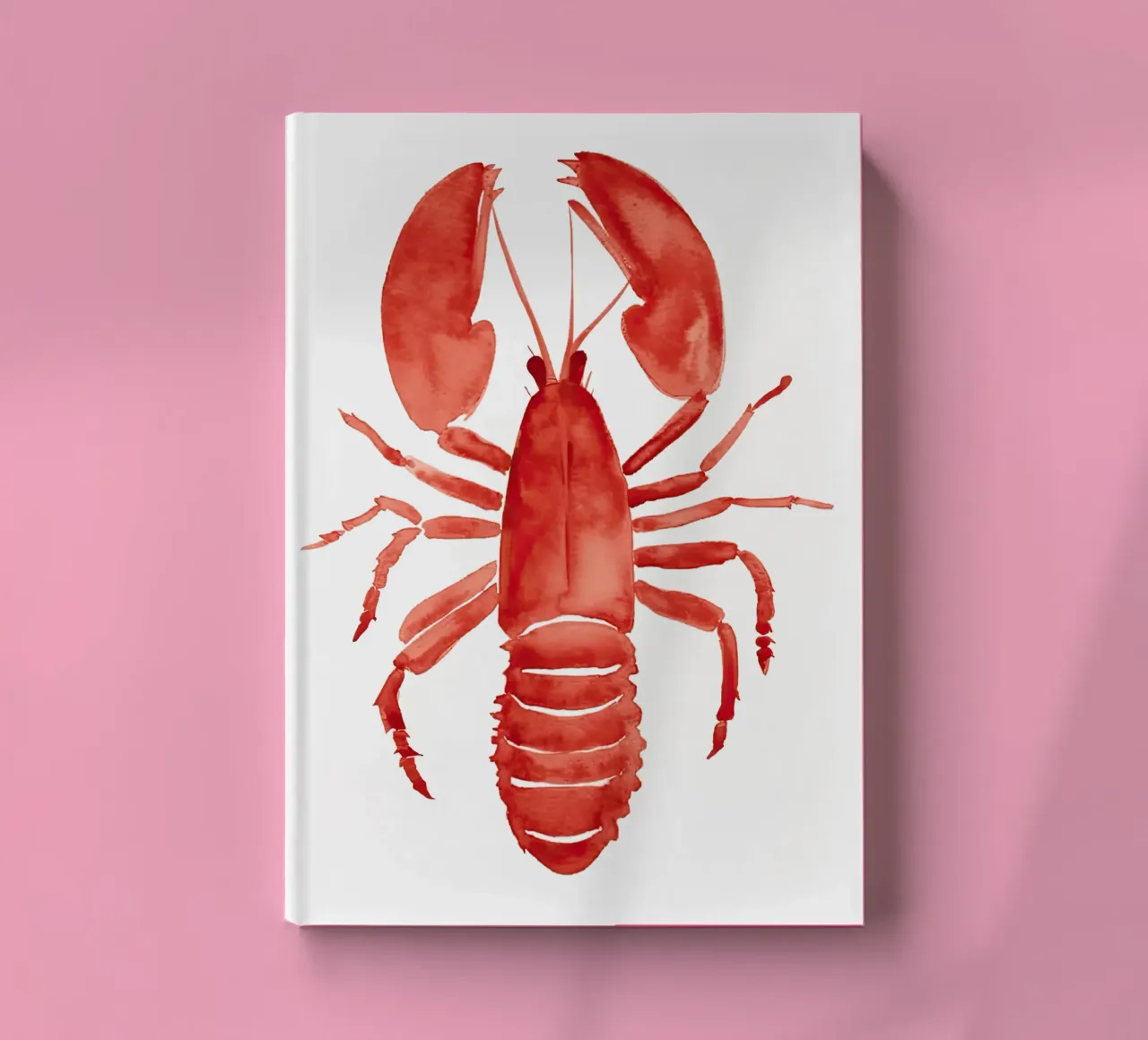 Lobster, Big Langosta Watercolour notebook by Peaches Art Prints