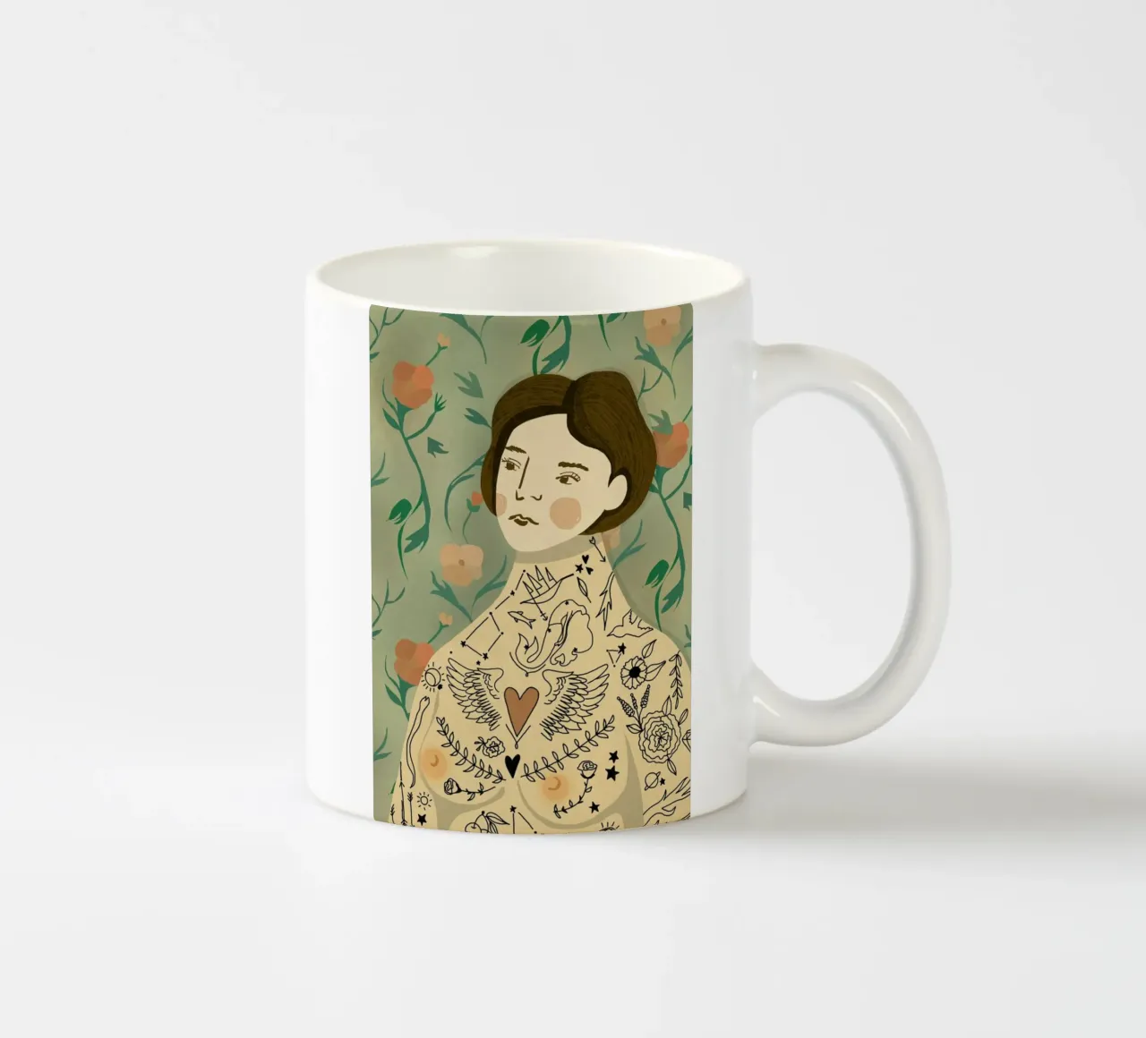 Lady tazza in ceramica da Amalia Restrepo
