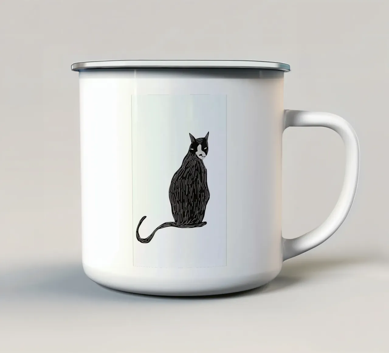 Looking at You enamel mug by Amalia Restrepo