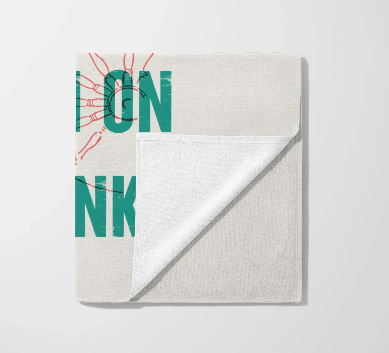 My boat doesn't run on thanks beach towel by Vintagrafica
