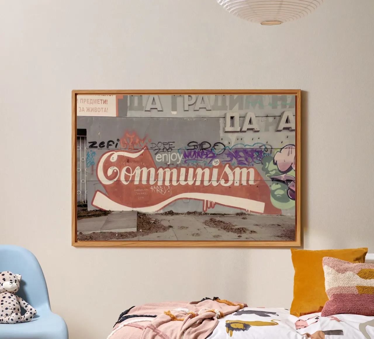 Enjoy Communism alluminio dibond da Marc Schulthess