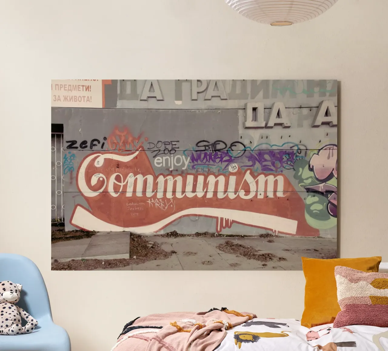 Enjoy Communism alluminio dibond da Marc Schulthess