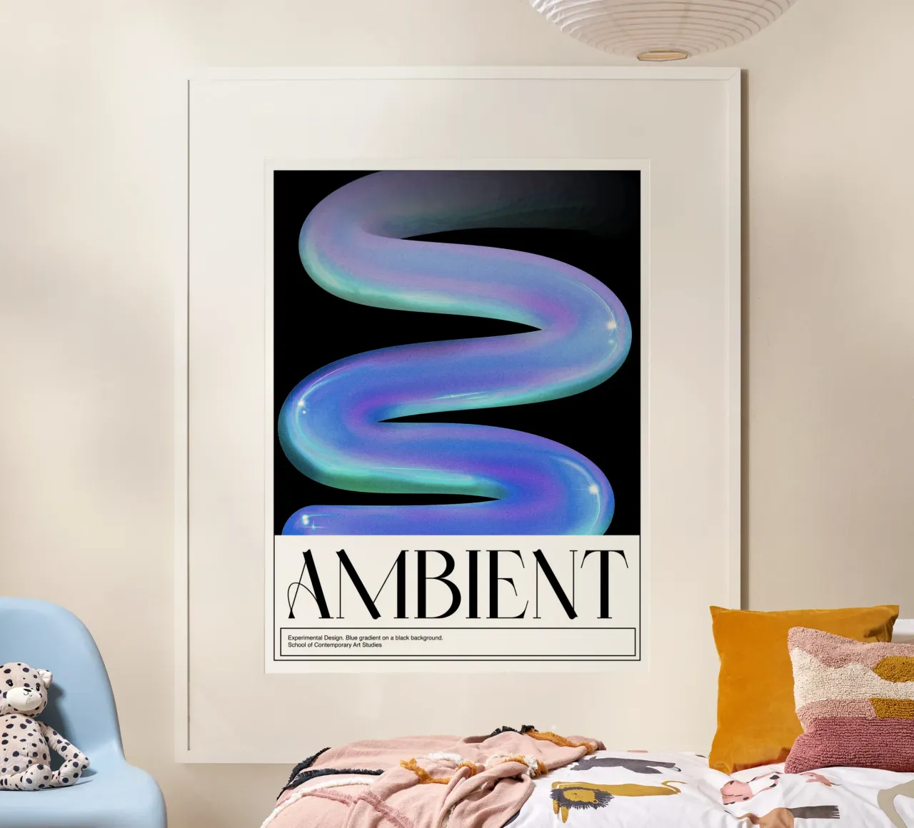 Ambientazione, 3D, Design grafico Poster retrò poster con telaio in plastica da Peaches Art Prints