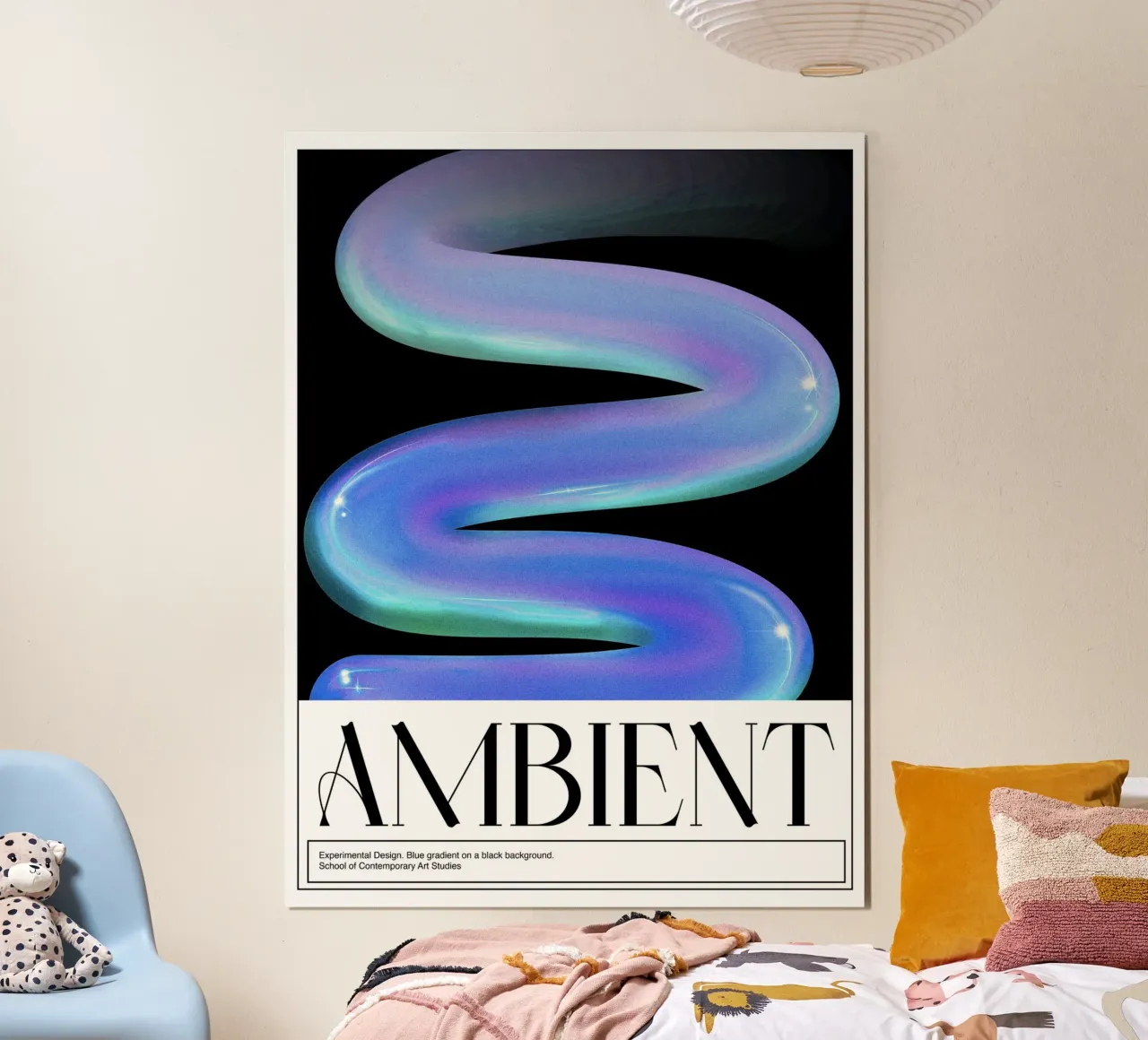 Ambientazione, 3D, Design grafico Poster retrò poster con telaio in plastica da Peaches Art Prints