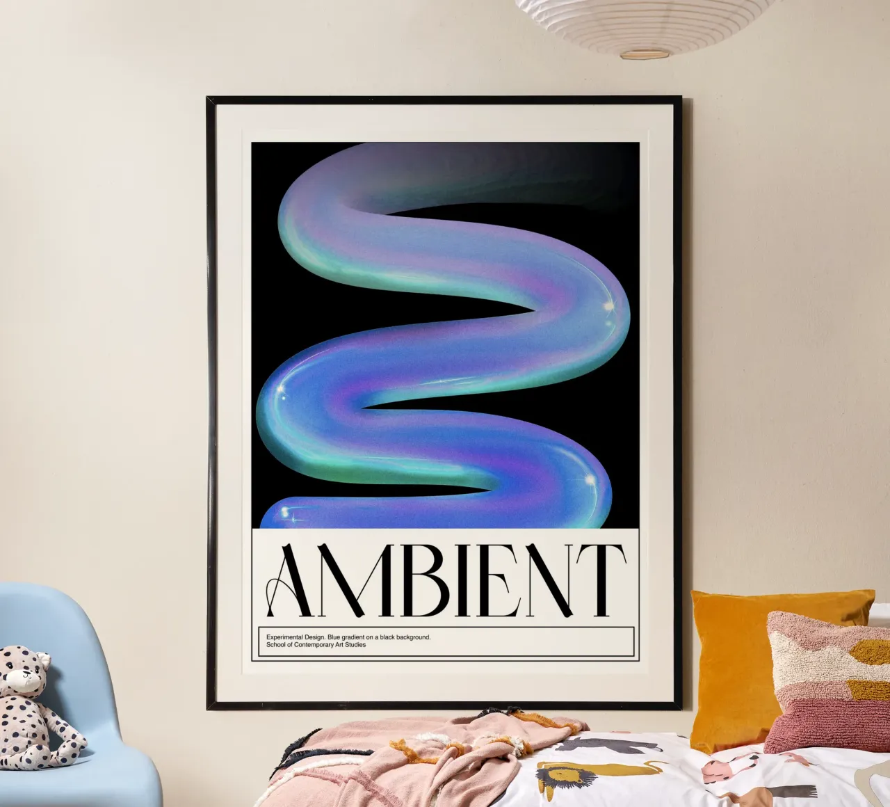 Ambientazione, 3D, Design grafico Poster retrò poster con telaio in plastica da Peaches Art Prints