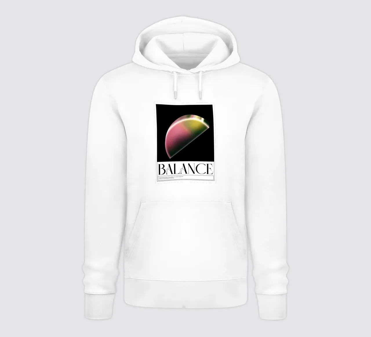 Equilibrio, 3D, Design grafico Poster retrò felpa con cappuccio da Peaches Art Prints