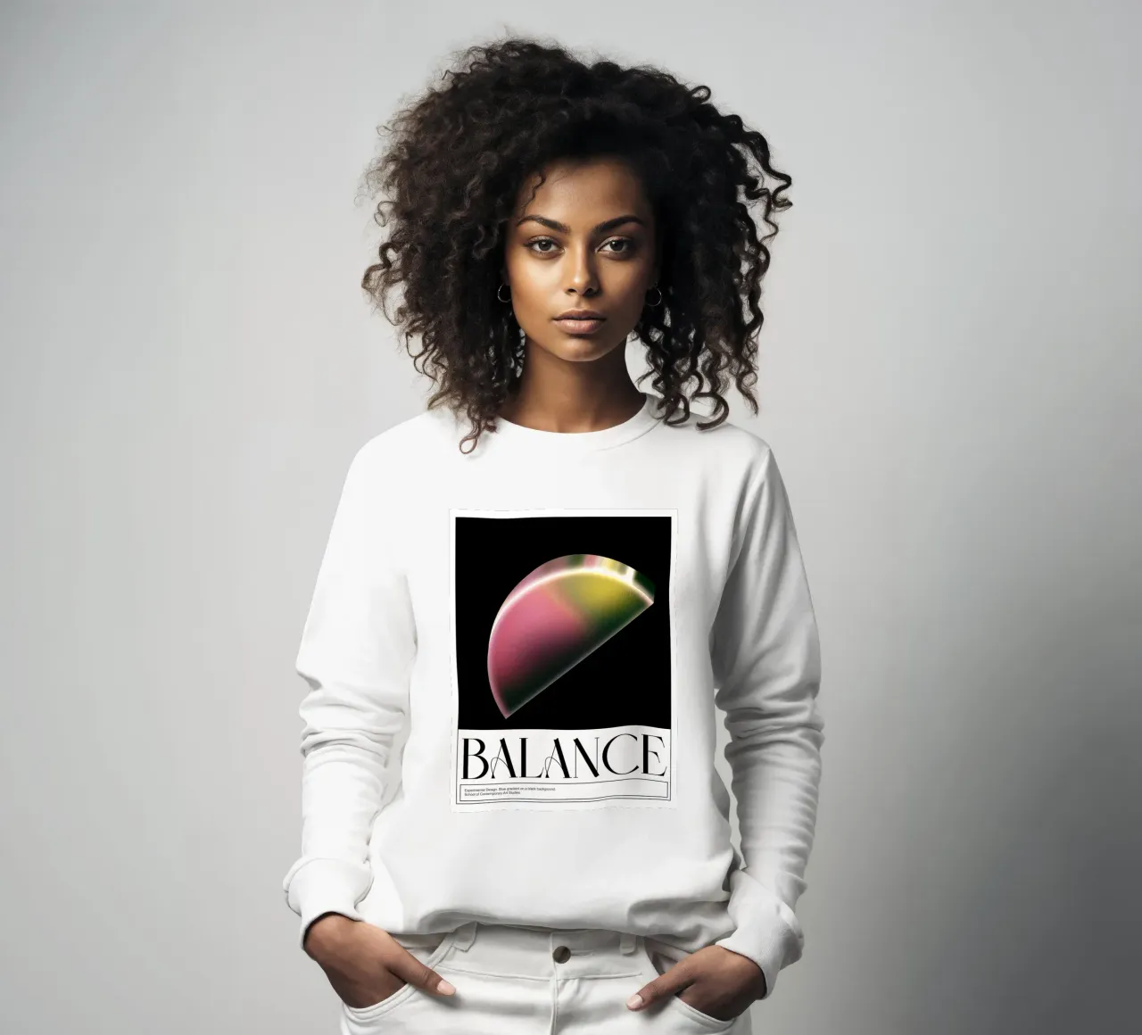 Equilibrio, 3D, Design grafico Poster retrò felpa da Peaches Art Prints