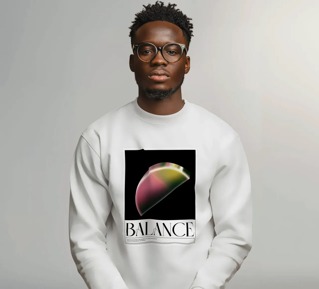 Equilibrio, 3D, Design grafico Poster retrò felpa da Peaches Art Prints