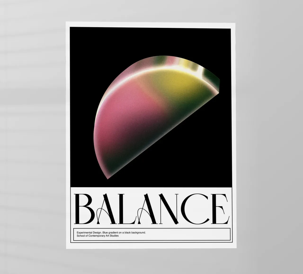 Equilibrio, 3D, Design grafico Poster retrò pellicola backlit da Peaches Art Prints