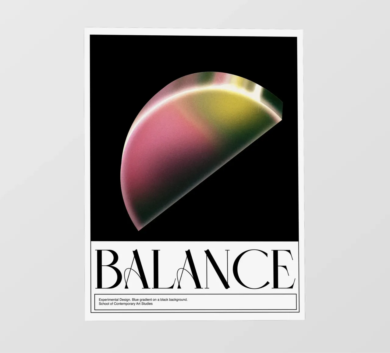 Equilibrio, 3D, Design grafico Poster retrò pellicola backlit da Peaches Art Prints