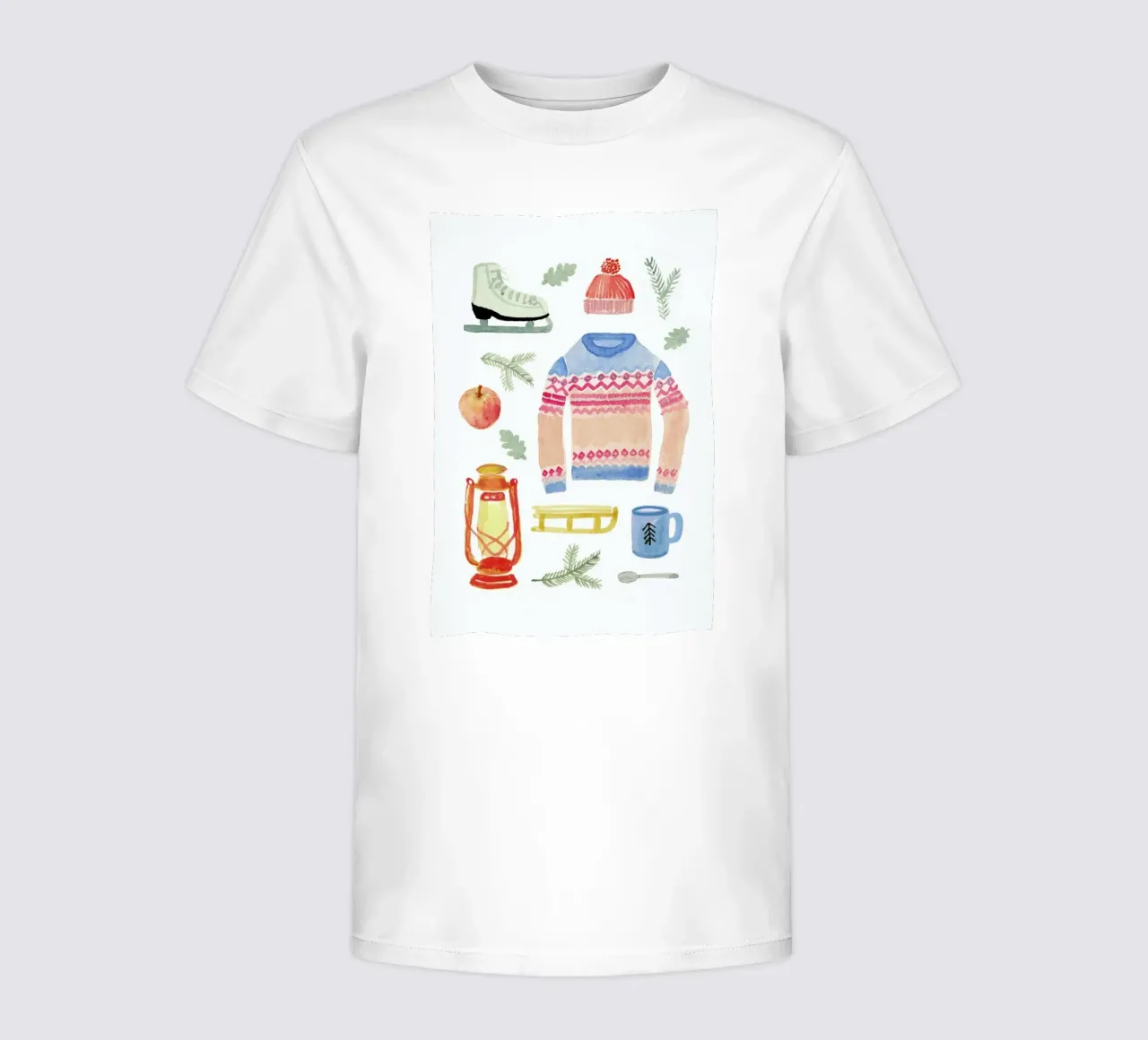 Winter kids t-shirt by Farina Kuklinski