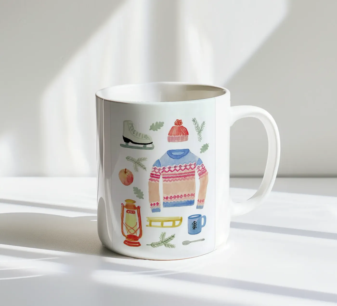 Winter ceramic mug by Farina Kuklinski