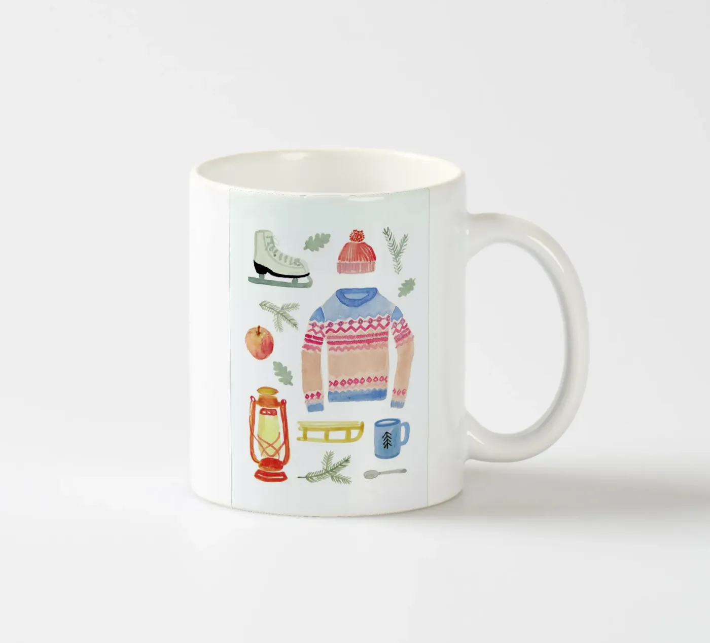 Winter ceramic mug by Farina Kuklinski