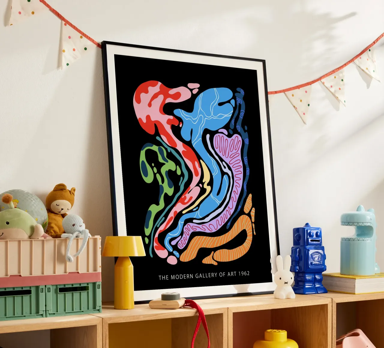 Forme organiche astratte in nero carta hahnemühle da Peaches Art Prints