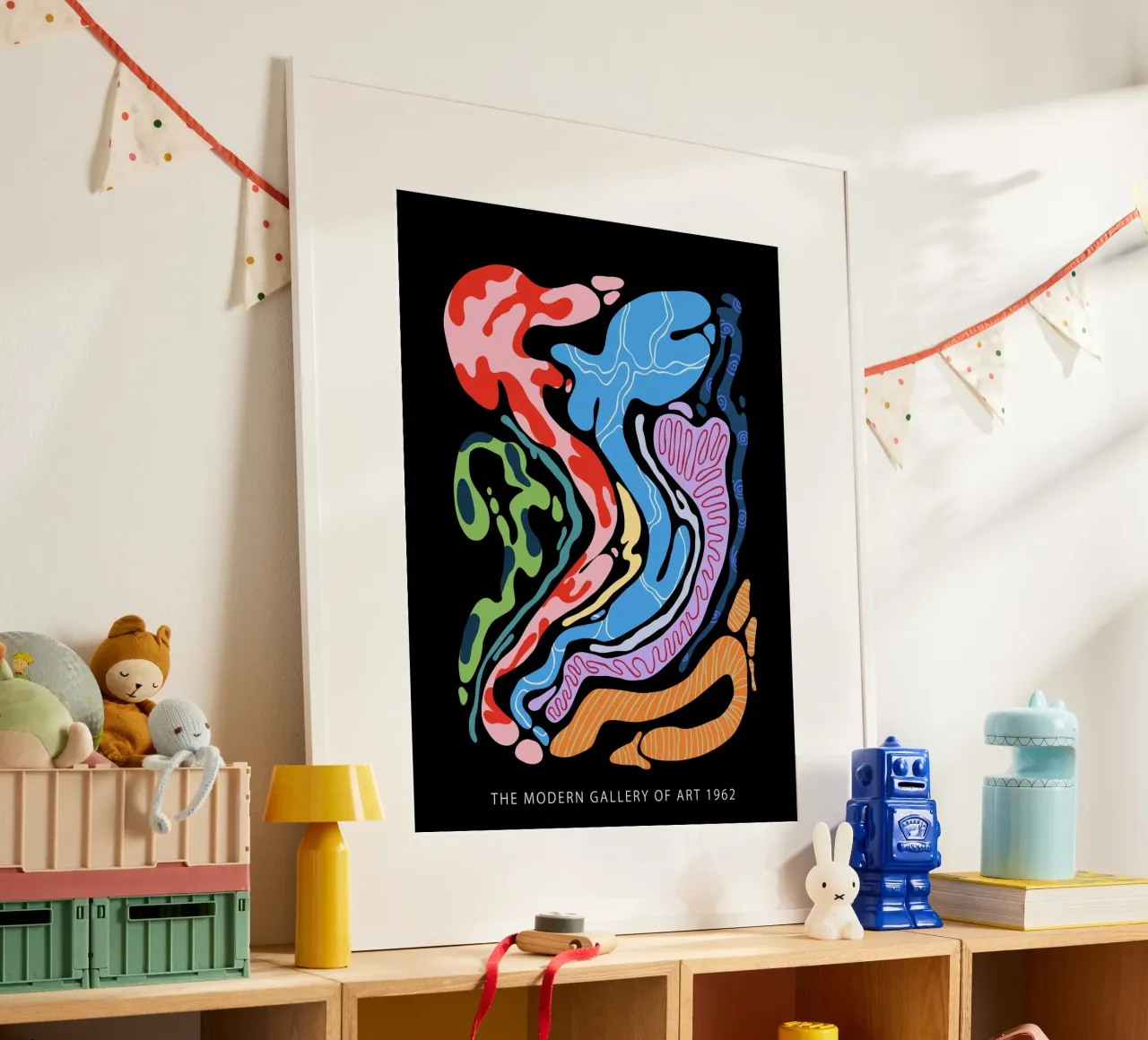 Forme organiche astratte in nero carta hahnemühle da Peaches Art Prints