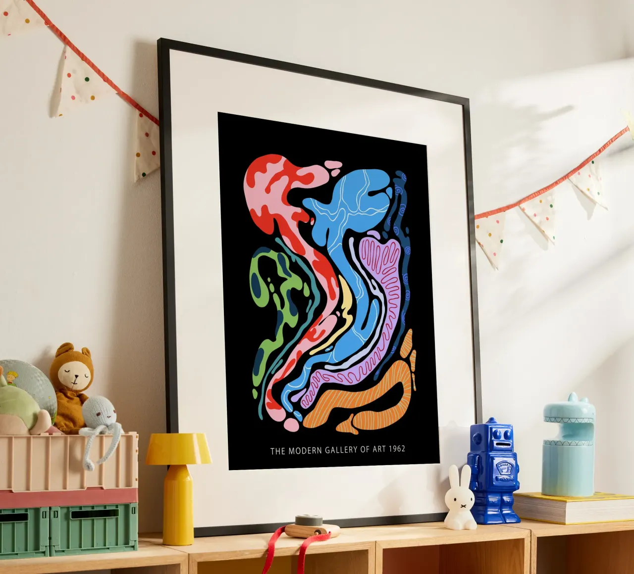 Forme organiche astratte in nero carta hahnemühle da Peaches Art Prints