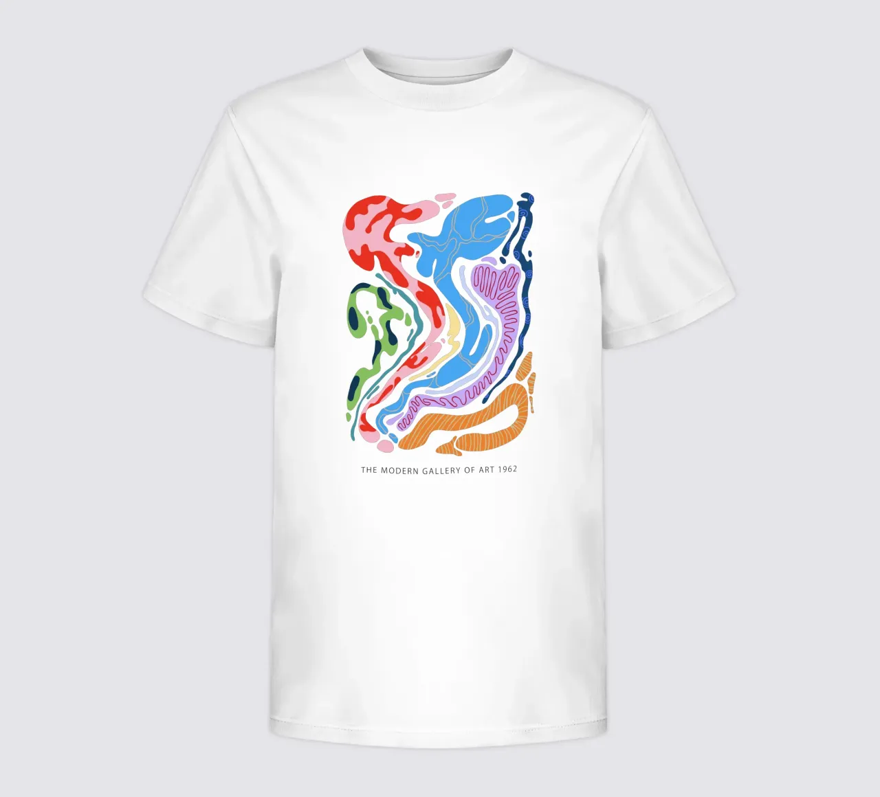 Forme organiche astratte in bianco e a colori t-shirt bambini da Peaches Art Prints