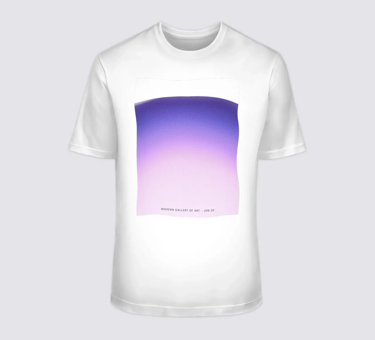 Gradiente viola astratto t-shirt da Peaches Art Prints