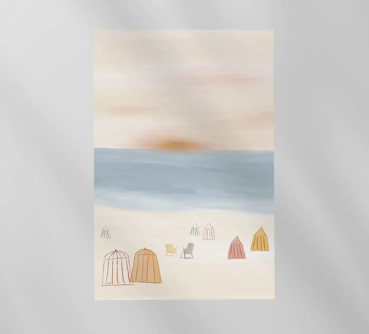 Empty Beach pellicola backlit da Menina Lisboa