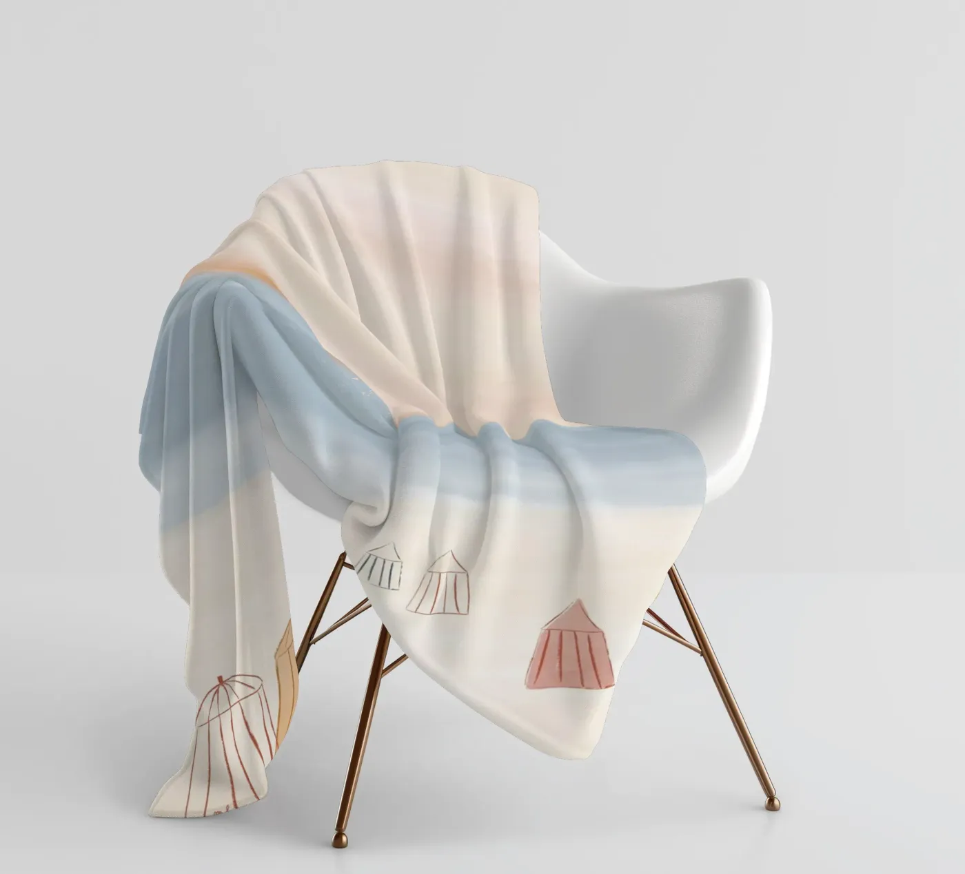 Empty Beach fleece blanket by Menina Lisboa