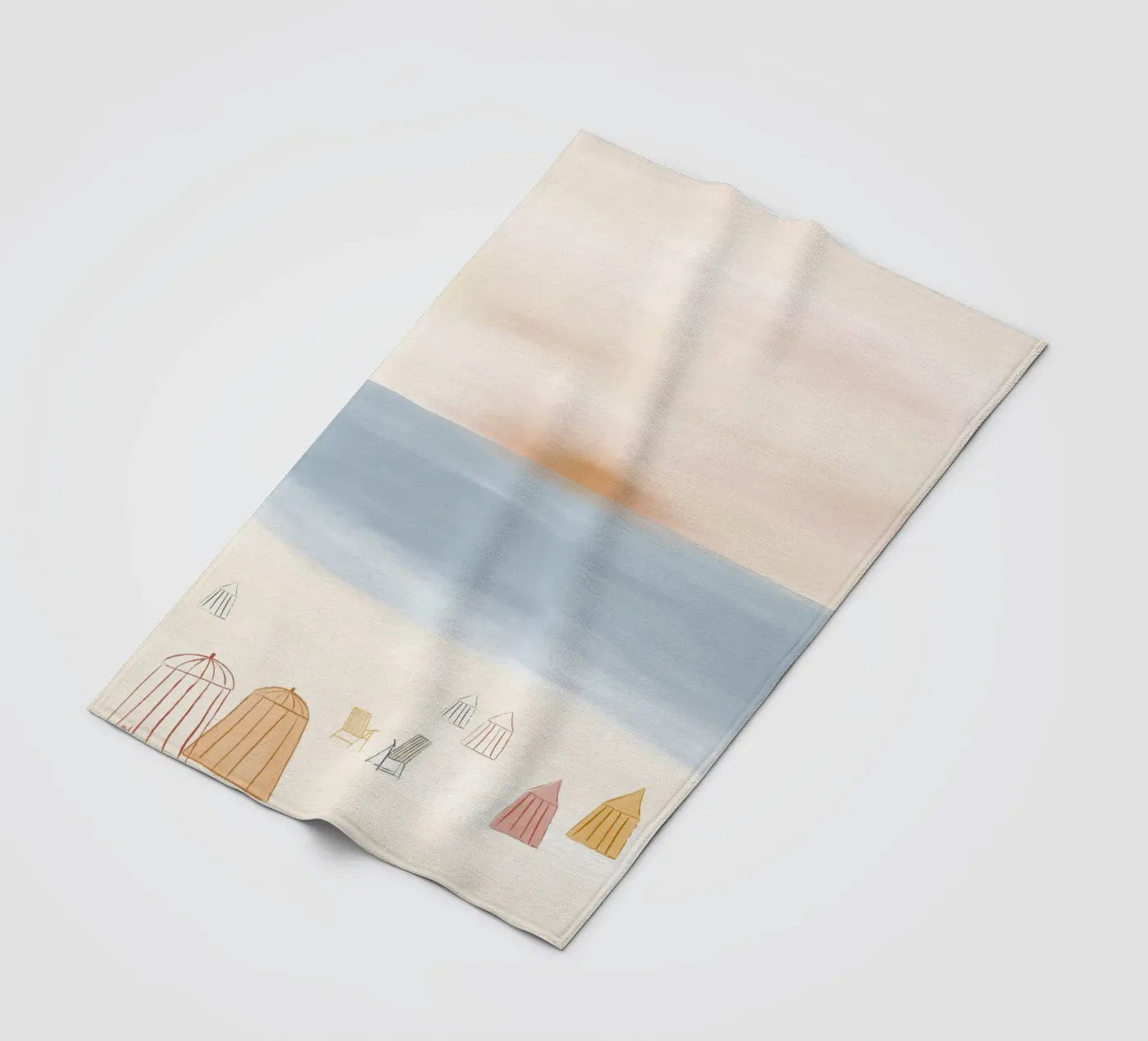 Empty Beach fleece blanket by Menina Lisboa