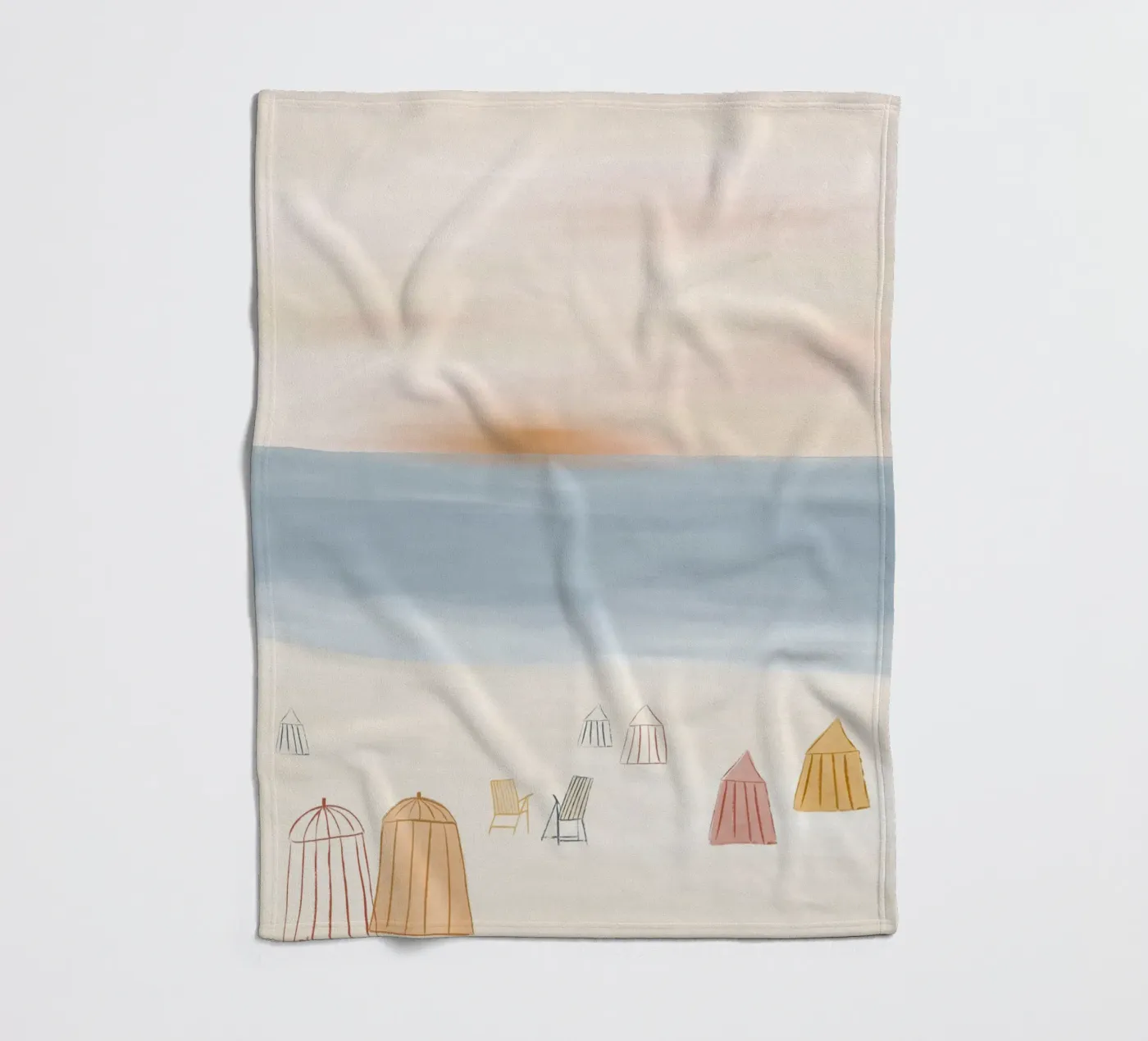Empty Beach fleece blanket by Menina Lisboa