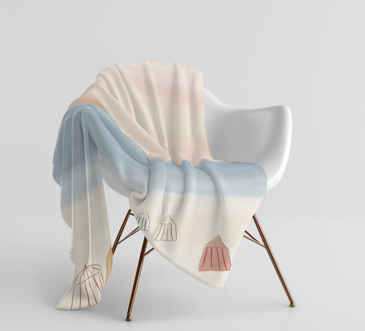 Empty Beach fleece blanket by Menina Lisboa