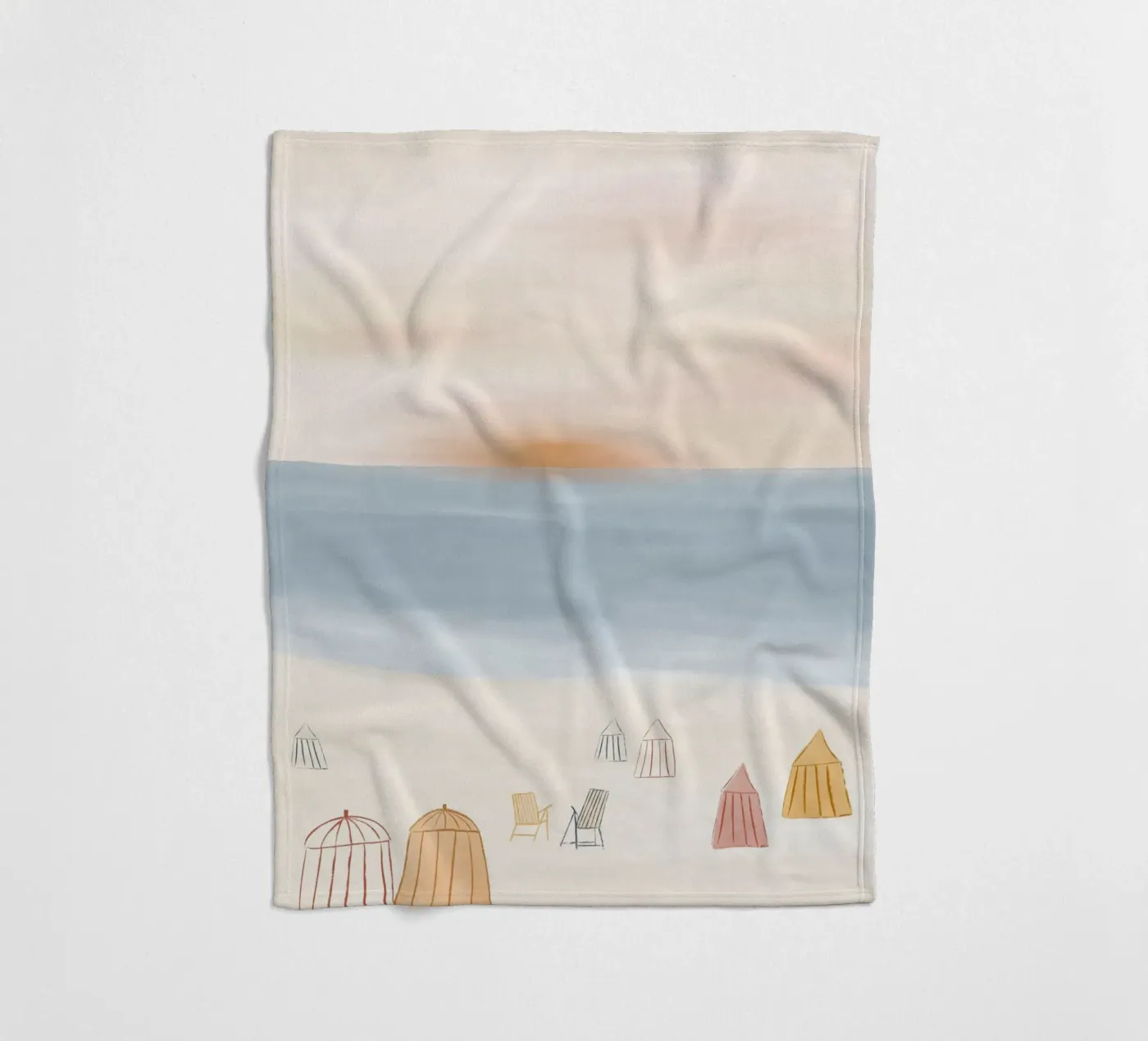 Empty Beach fleece blanket by Menina Lisboa