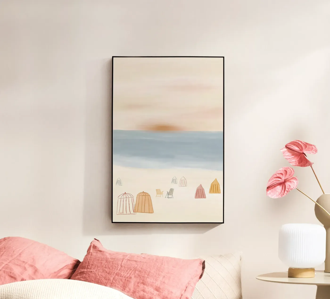 Empty Beach acryl van Menina Lisboa