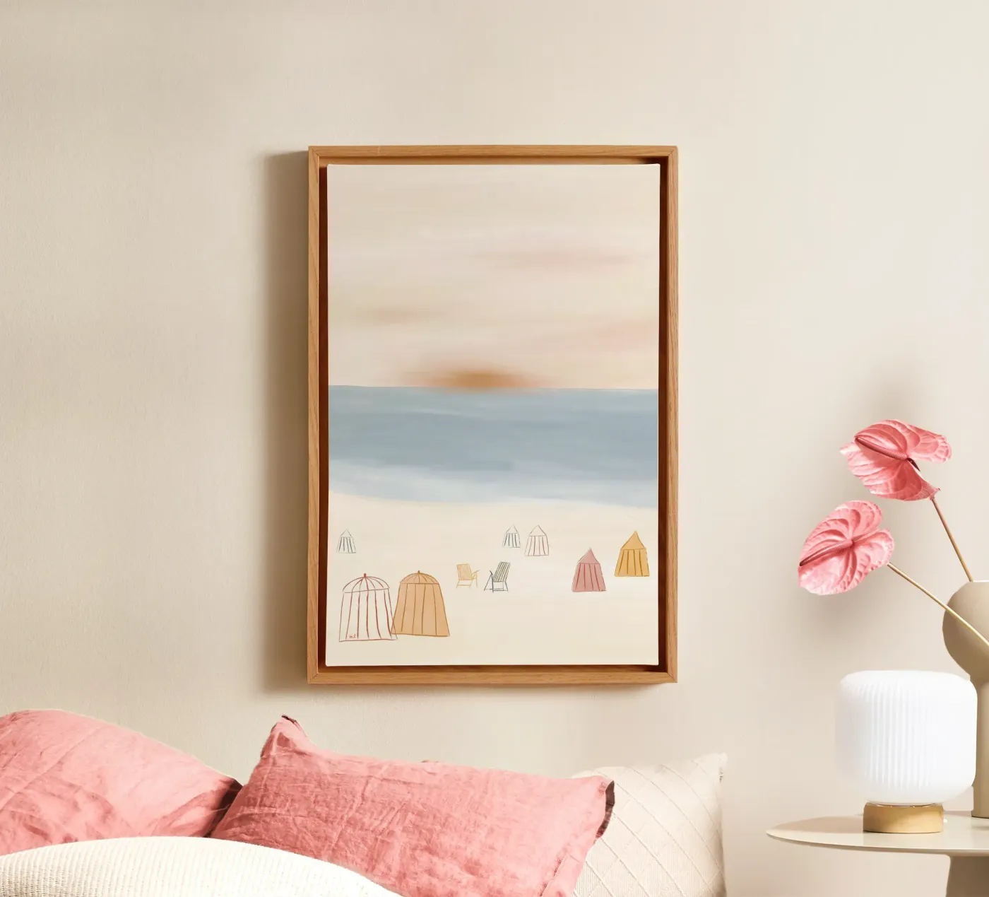 Empty Beach canvas van Menina Lisboa