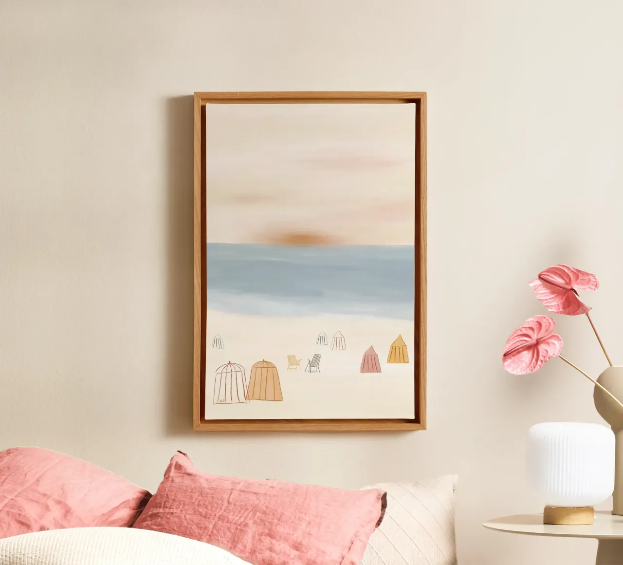 Empty Beach tela da Menina Lisboa