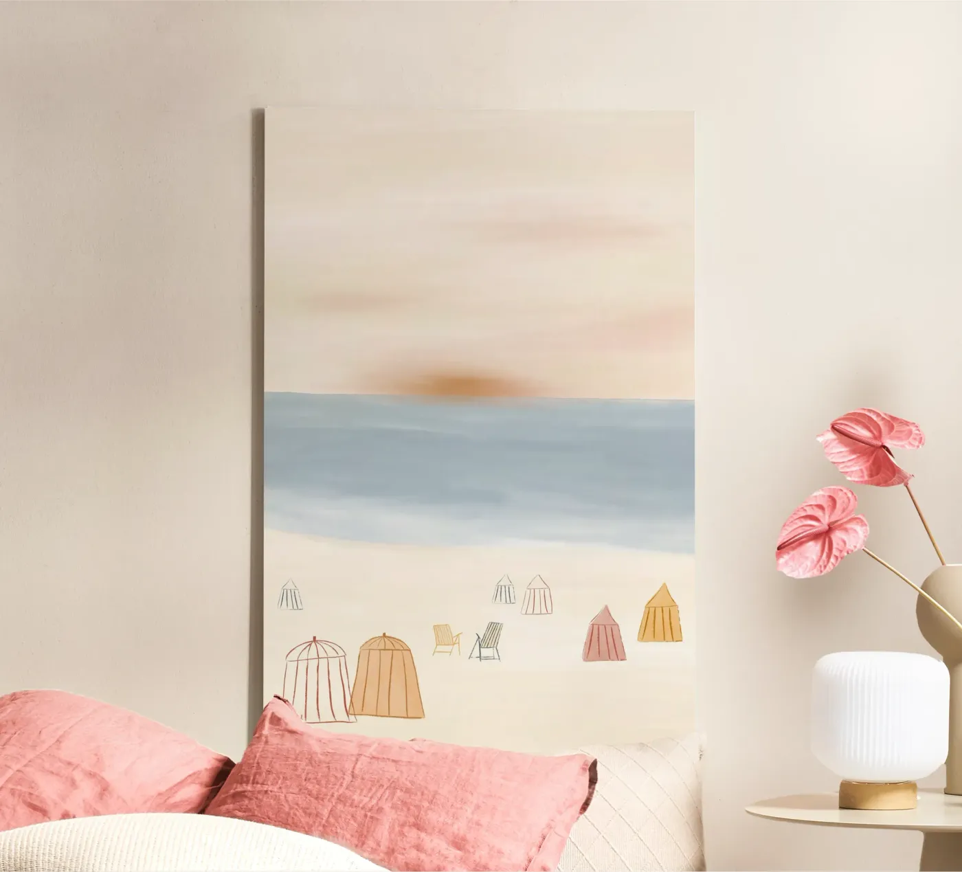 Empty Beach canvas van Menina Lisboa