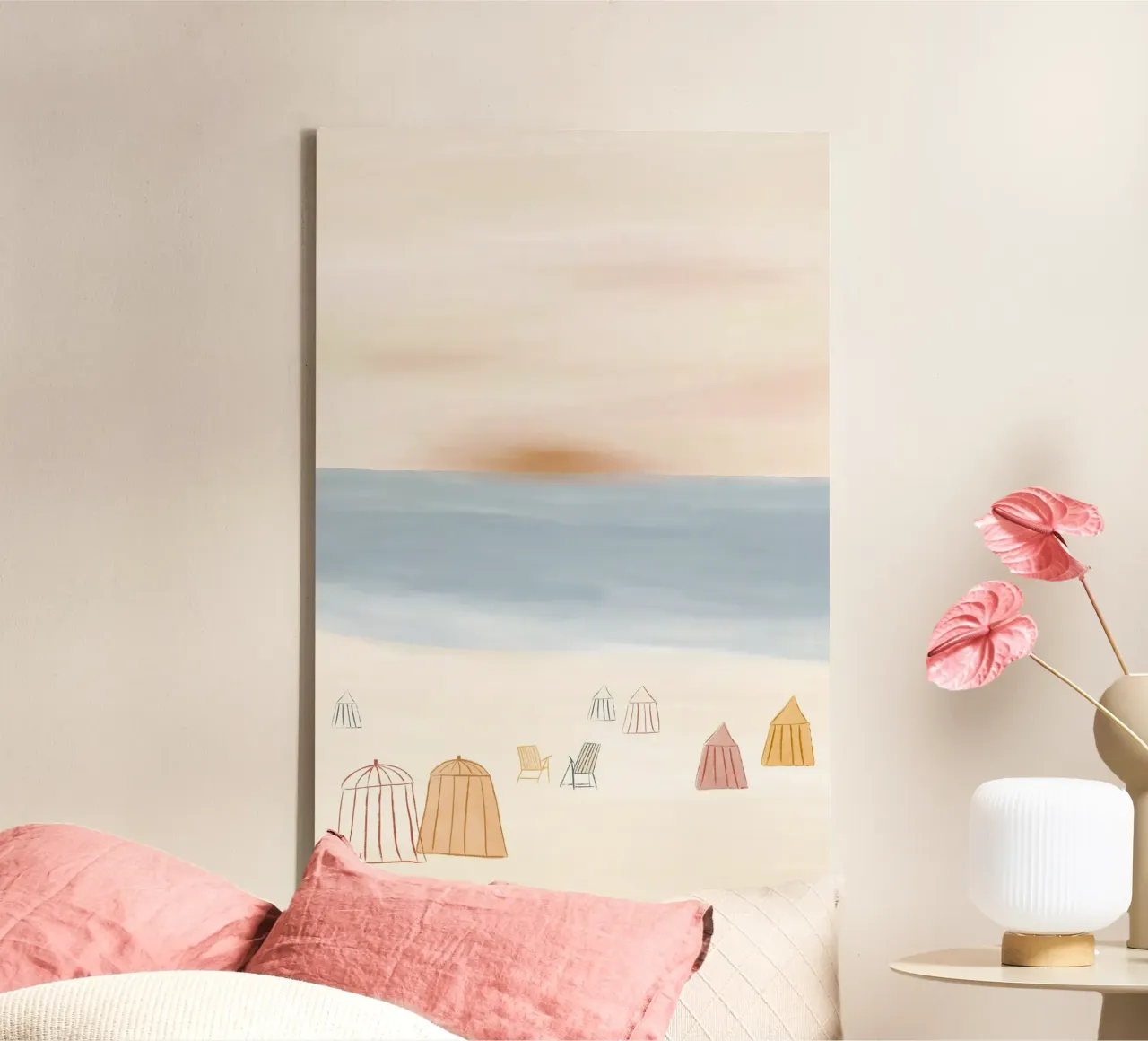 Empty Beach tela da Menina Lisboa