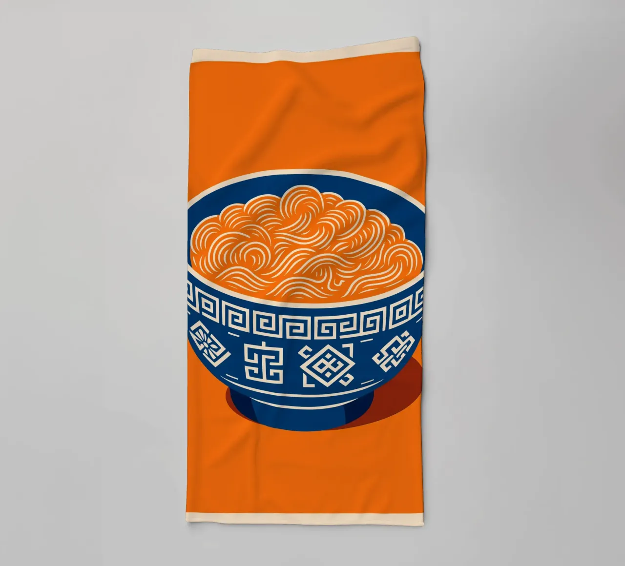Ramen Art - Japanese noodle soup in pop art style towel by Studio Mooodz