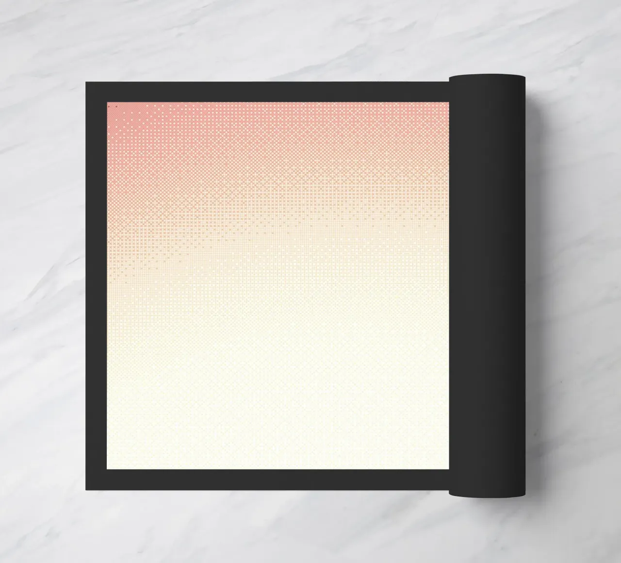 Orange Gradient, Abstract doormat by Peaches Art Prints