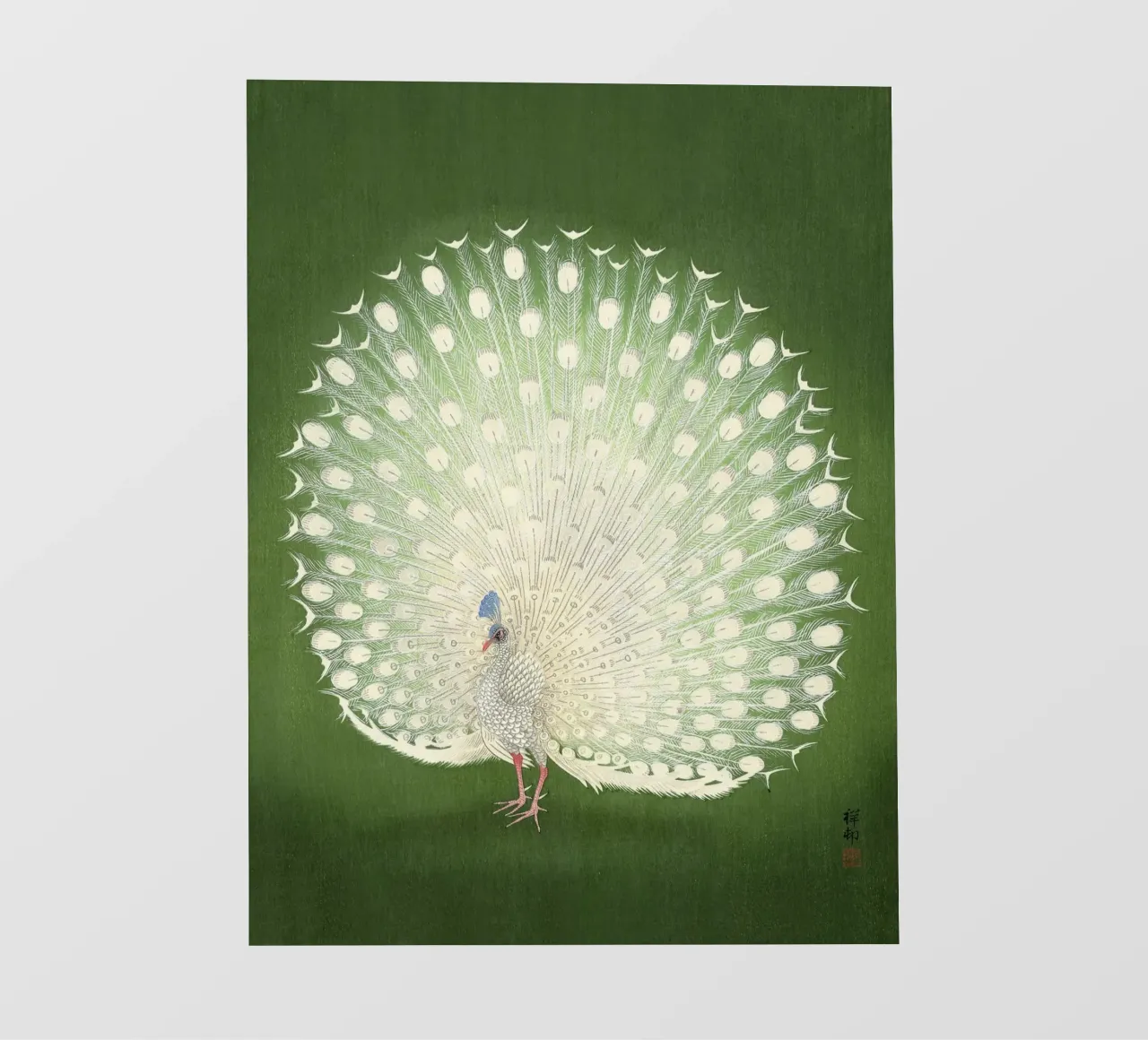 Ohara Koson - Peacock telo in pvc da apoloprints