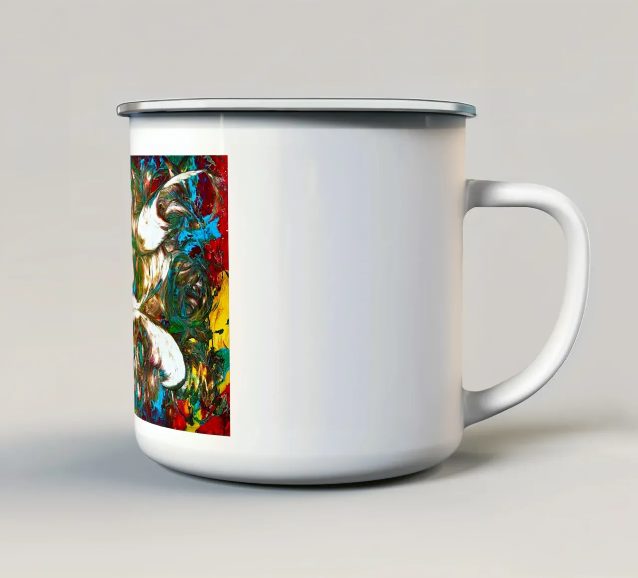 IDEAL GIFT 137 tazza in smalto da Thierry Vobmann Abstract painting