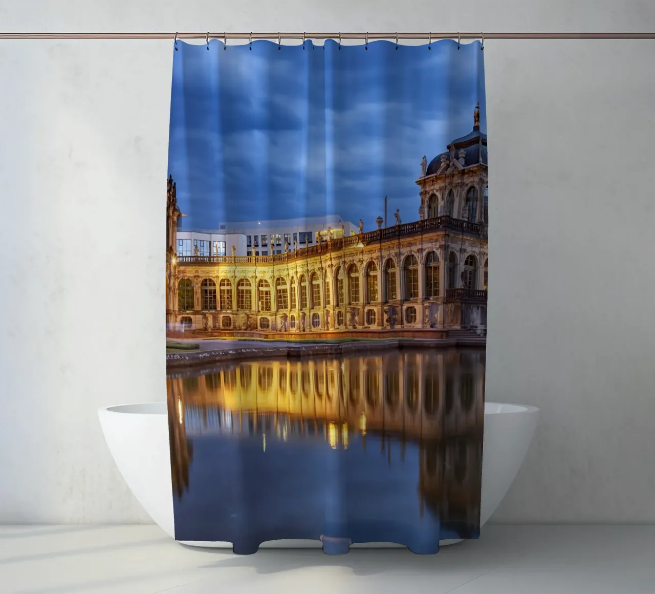 Dresdener Zwinger shower curtain by Reisefotografie - Bilder aus aller Welt