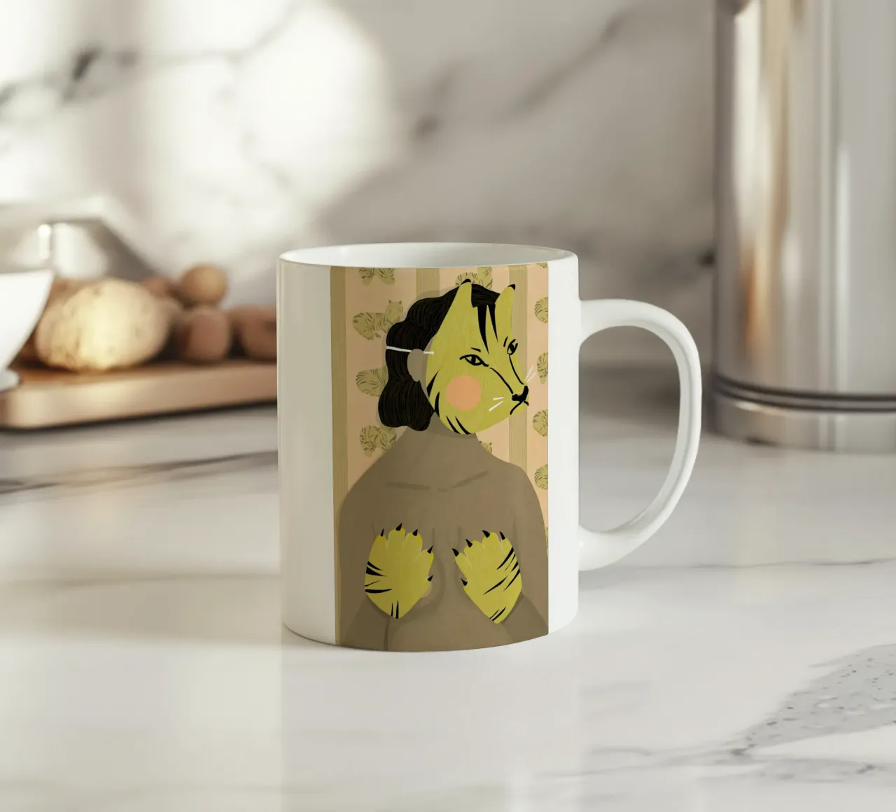 My Body Is Mine tazza in ceramica da Amalia Restrepo