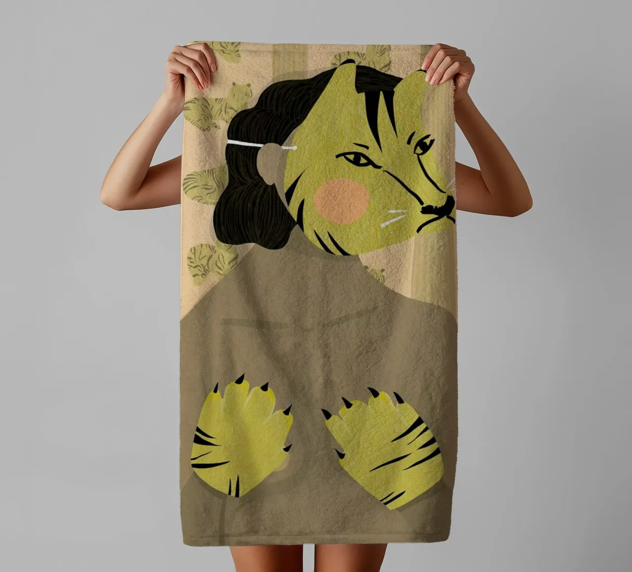 My Body Is Mine towel by Amalia Restrepo