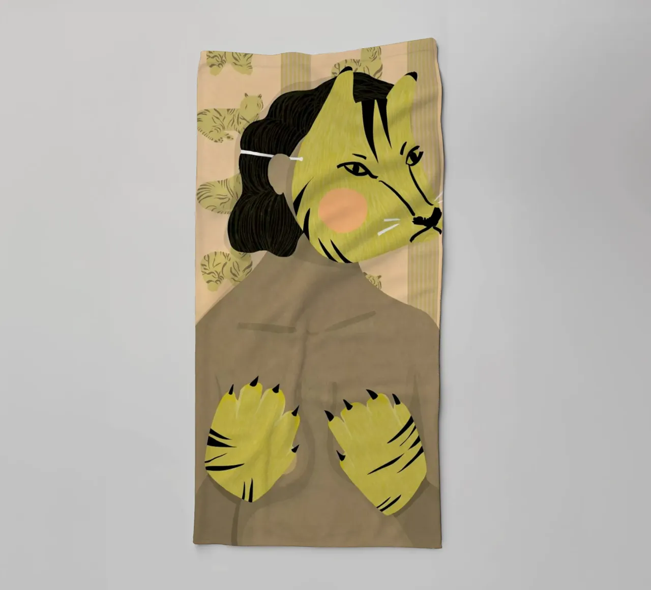 My Body Is Mine towel by Amalia Restrepo