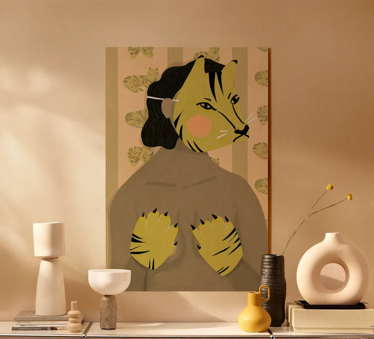 My Body Is Mine acryl van Amalia Restrepo